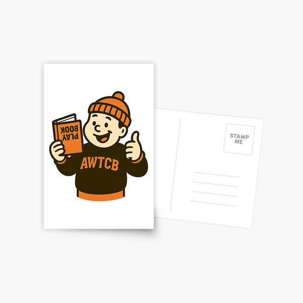 "And We're The Cleveland Browns - Playbook" Postcard 