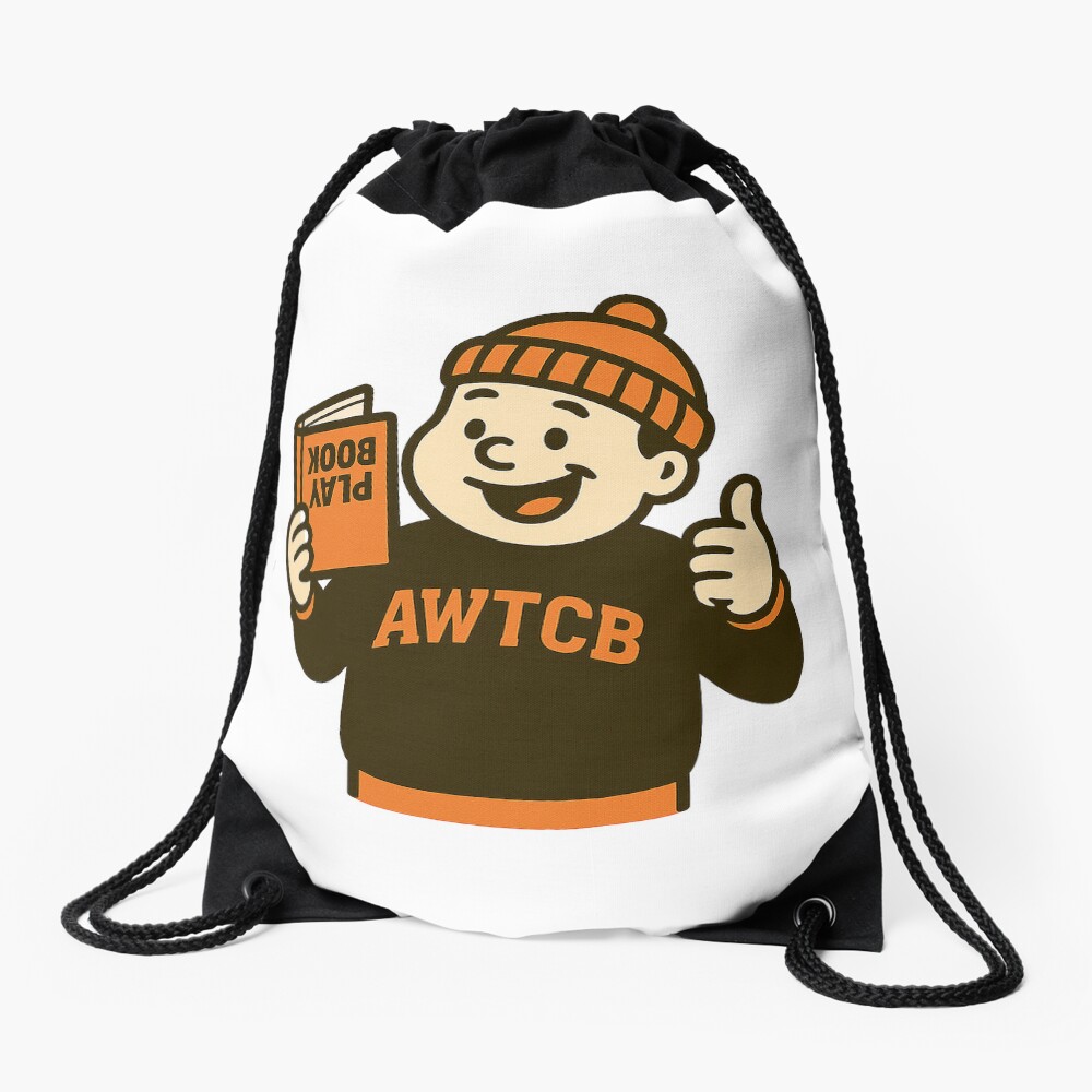 "And We're The Cleveland Browns - Playbook" Drawstring Bag - Image 4