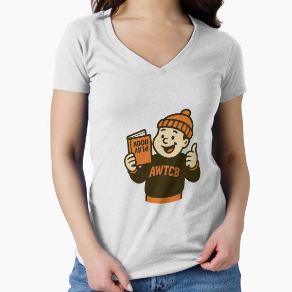 "And We're The Cleveland Browns - Playbook" Fitted V-Neck T-Shirt for Sale by KJCDigital