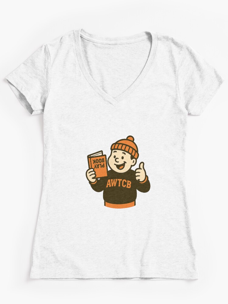 "And We're The Cleveland Browns - Playbook" Fitted V-Neck T-Shirt - Image 3