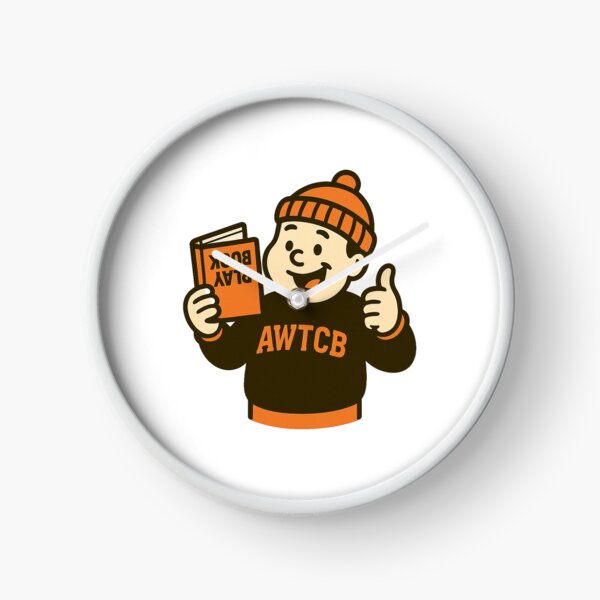 "And We're The Cleveland Browns - Playbook" Clock for Sale by KJCDigital