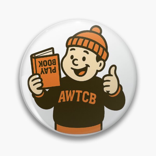 "And We're The Cleveland Browns - Playbook" Pin for Sale by KJCDigital