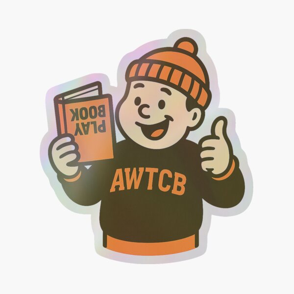 "And We're The Cleveland Browns - Playbook" Sticker for Sale by KJCDigital