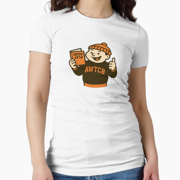 "And We're The Cleveland Browns - Playbook" Fitted T-Shirt for Sale by KJCDigital