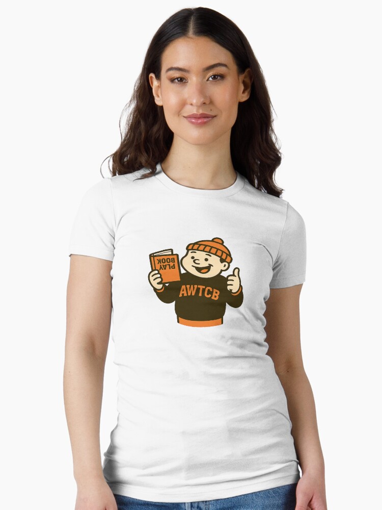 "And We're The Cleveland Browns - Playbook" Fitted T-Shirt - Image 2