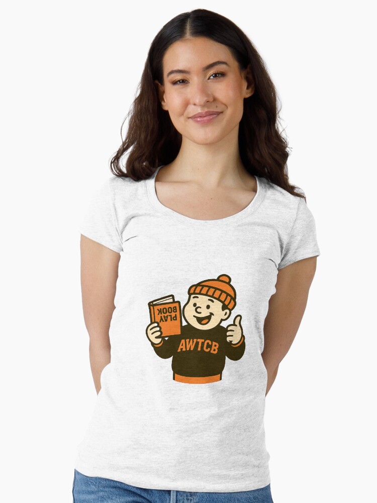 "And We're The Cleveland Browns - Playbook" Fitted Scoop T-Shirt - Image 2