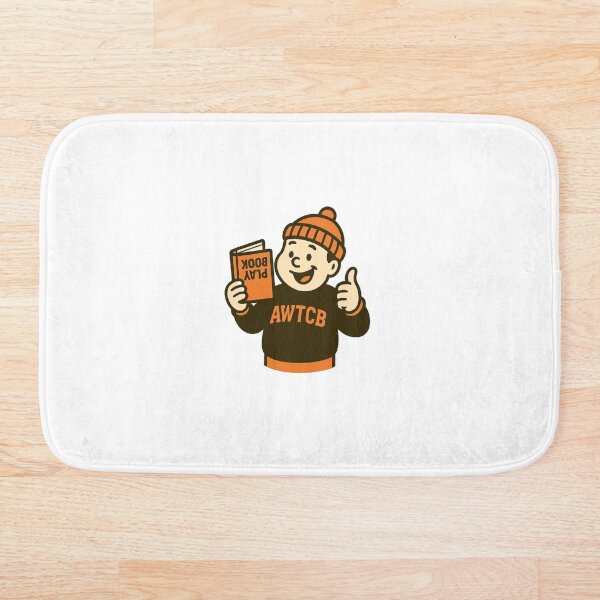 "And We're The Cleveland Browns - Playbook" Bath Mat for Sale by KJCDigital