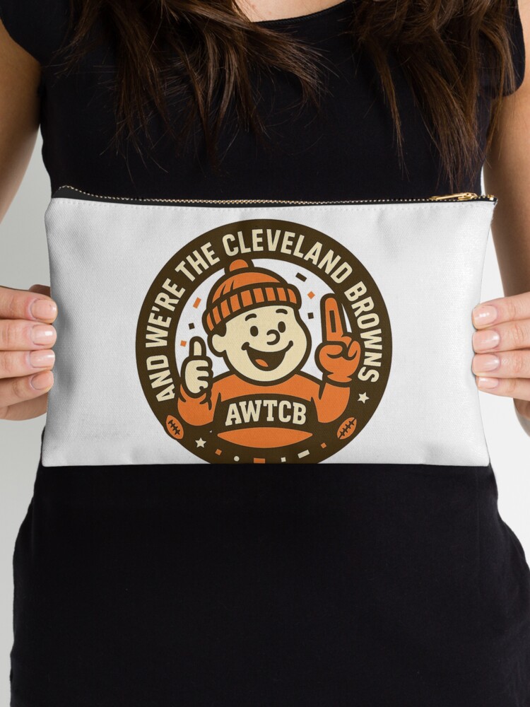 "And We're The Cleveland Browns - Seal" Zipper Pouch - Image 4
