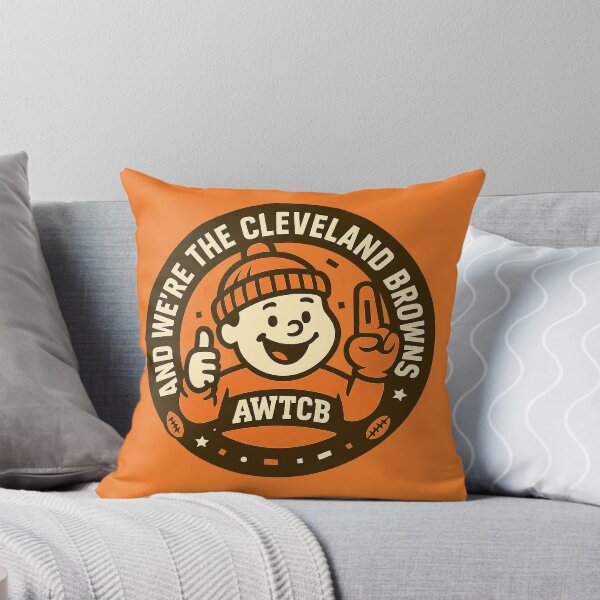 "And We're The Cleveland Browns - Seal" Pillow 