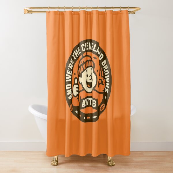 "And We're The Cleveland Browns - Seal" Shower Curtain 