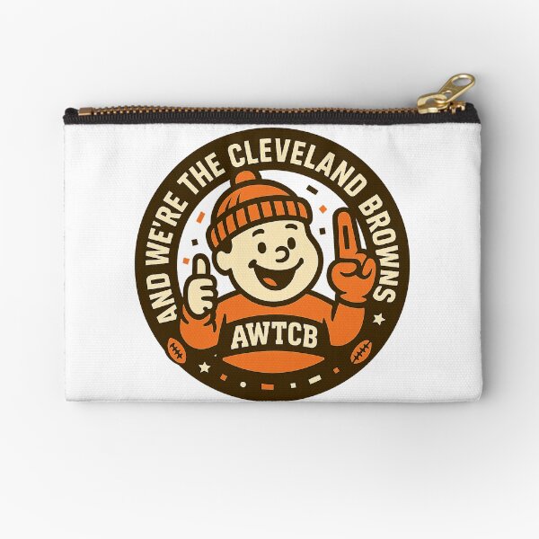 "And We're The Cleveland Browns - Seal" Zipper Pouch for Sale by KJCDigital