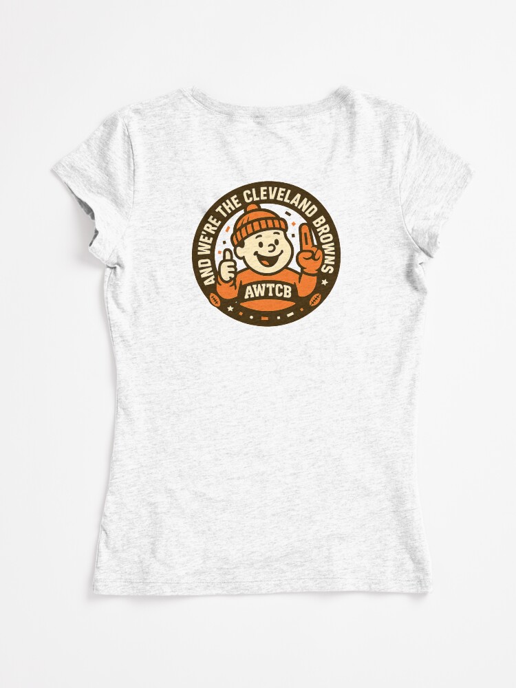 "And We're The Cleveland Browns - Seal" Fitted Scoop T-Shirt - Image 6