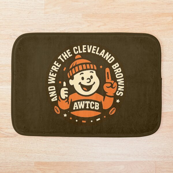 "And We're The Cleveland Browns - Seal" Bath Mat for Sale by KJCDigital